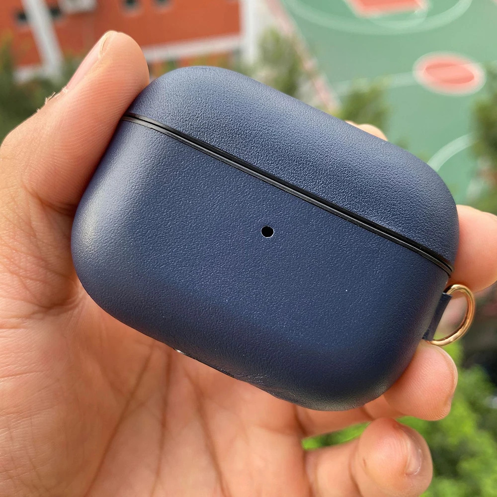 Совместимость для AirPods Pro чехол из натуральной кожи чехол для гарнитуры Беспроводной Bluetooth наушники противоударный Защитный чехол с одной главной балкой с крючком