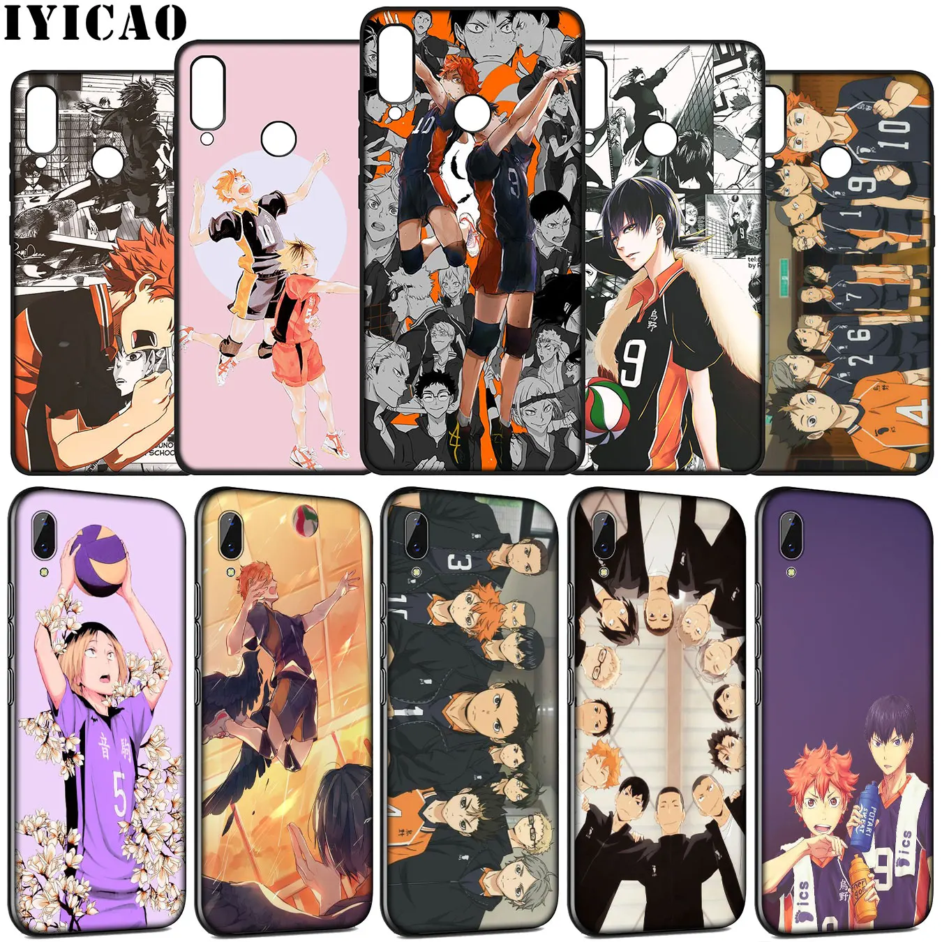

IYICAO Haikyuu Hinata Soft Silicone Case for Huawei Y9 Y7 Y6 Prime 2019 Honor view 20 8C 8X 8 9 9X 10 Lite 7C 7X 7A Pro Cover