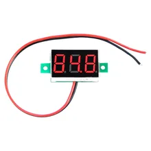 Mini Module d'affichage numérique LED rouge bleu, voltmètre DC2.5V 32V, testeur de tension, panneau de jauge pour moto voiture, bricolage 