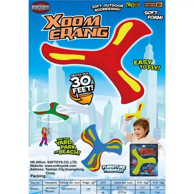Boomerang Toy Throwback Flying Disc Funny Throw Catch Interactive Toy Outdoor Fun Game Gifts For Kids Children Toy Sports 6