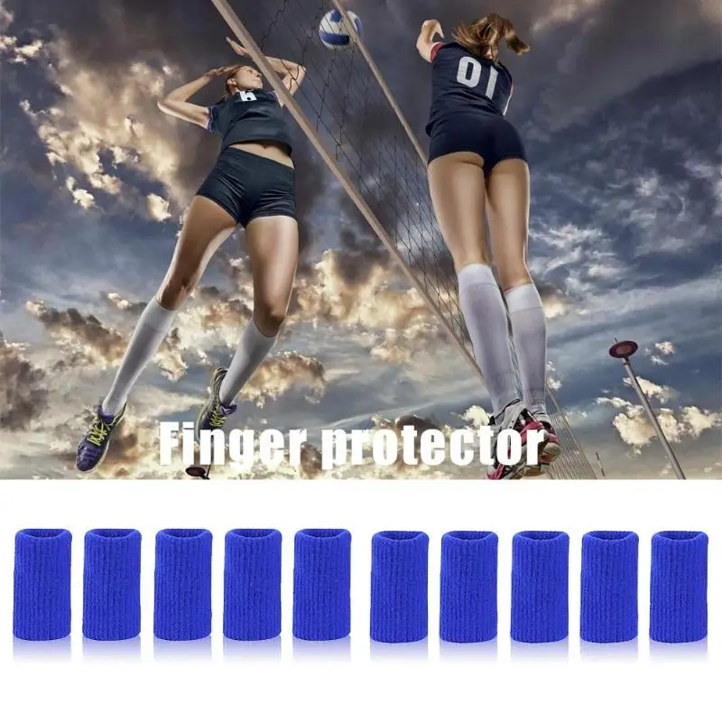 10pcs Hot Sale Finger Sleeves Nylon-latex Filament Support Hand Joint Guard for Basketball Tennis Protect finger wrist joint