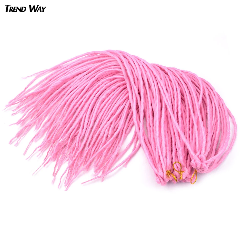 Ombre Synthetic Dreadlocks Hair 22inch Crochet Braids Single Ends Extension Pre Stretch For Women For Kids Black White - Image 5