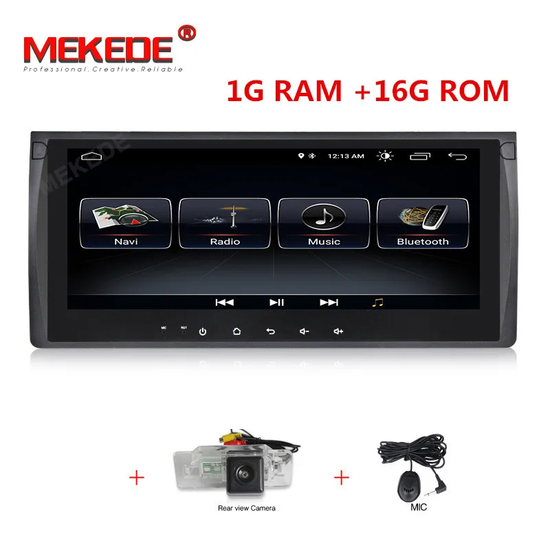 MEKEDE HD 1din Android 9,1 2G Автомобильный dvd-плеер для BMW X5 E53 E39 GPS стерео аудио навигация Мультимедиа экран головное устройство микрофон - Цвет: CAR DVD CAMERA