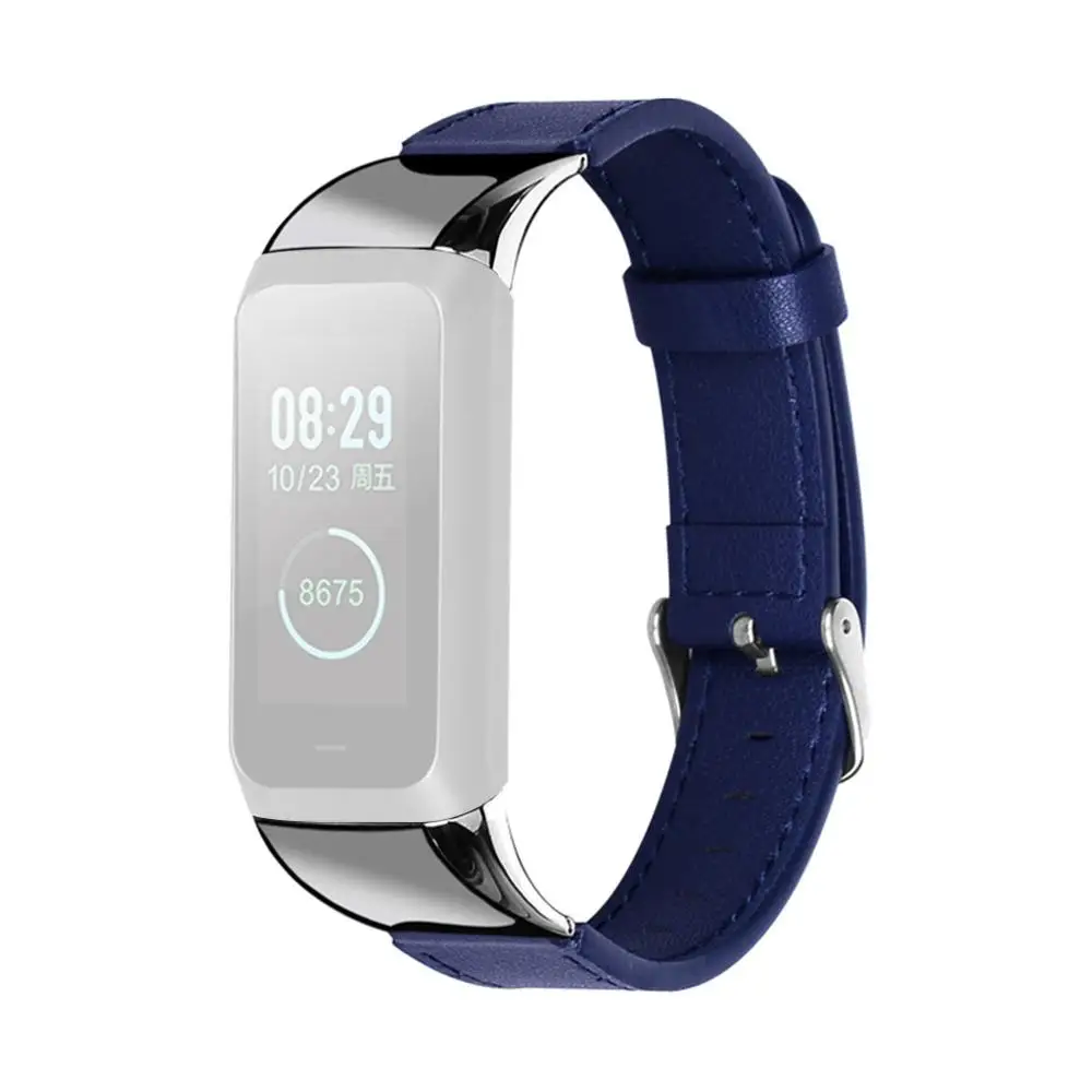 Кожаный ремешок для наручных часов ремешок с пряжкой для Amazfit COR 2 часы Смарт часы браслет для ношения Аксессуары#824 - Цвет: C