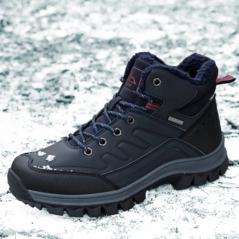 

Mens Winter Thermal Boots Outdoor Hill Walking Sneakers Hard-wearing Forest Hunter Hunting Boots Snow Shoes Big Foot Size 40-46