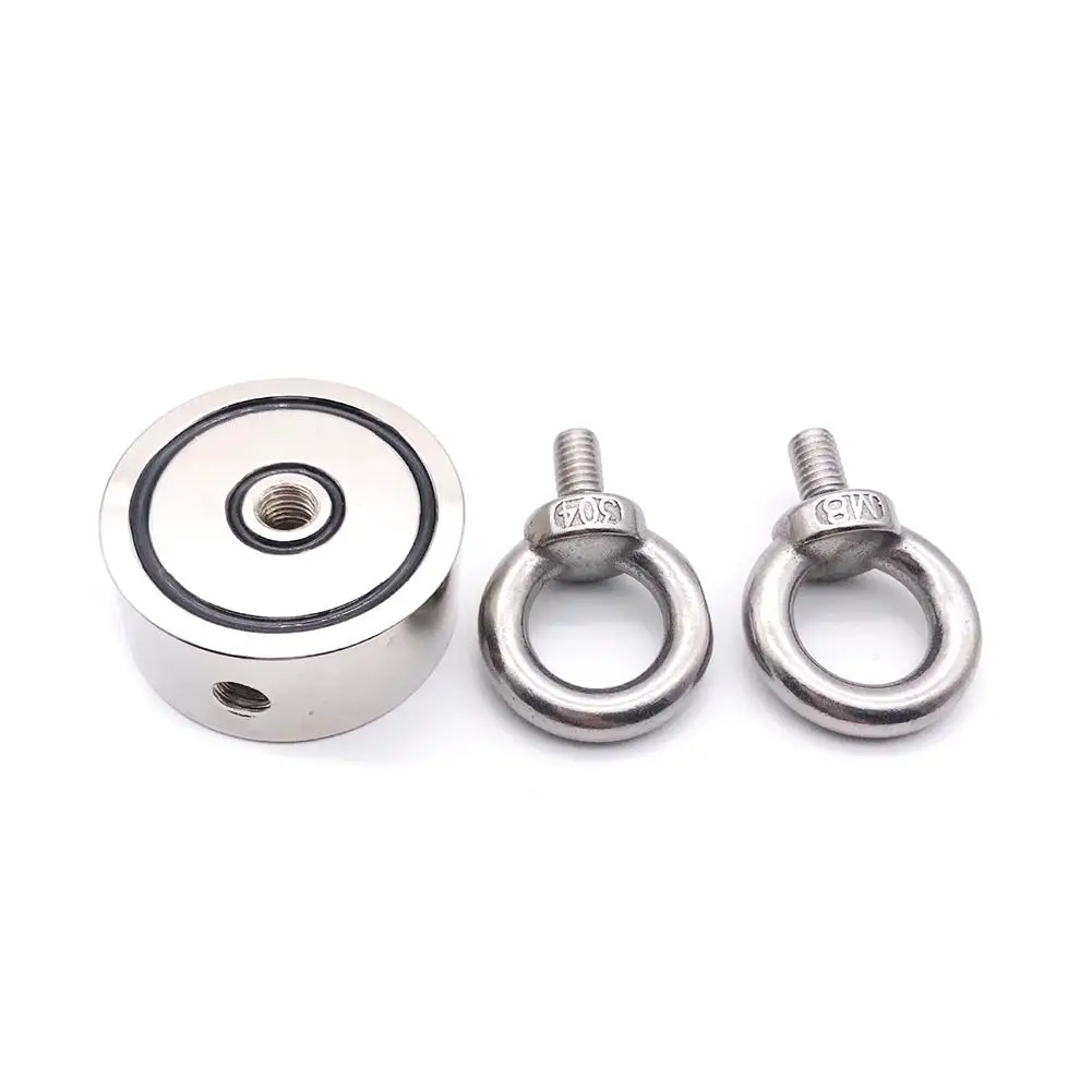 Strong Neodymium Magnet Double Side Search Magnetic hook D48 D74 28mm Super Power Salvage Fishing Magnetic