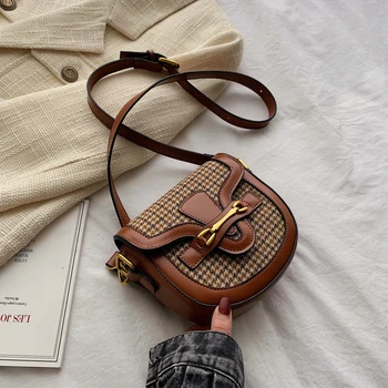 

Channels Crossbody Bag Small Satchel Purse for Women Vintage Saddle Handbag Shoulder Bag High Quality Sac De Luxe Femme Marque