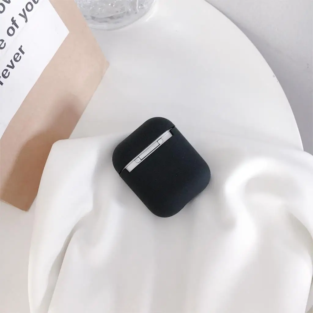 Чехол для наушников с милыми мультяшками чехол для Apple AirPods 2 чехла Air Pods матовая кожа Матовый Жесткий ПК Хороший розовый Протектор Пара аксессуаров