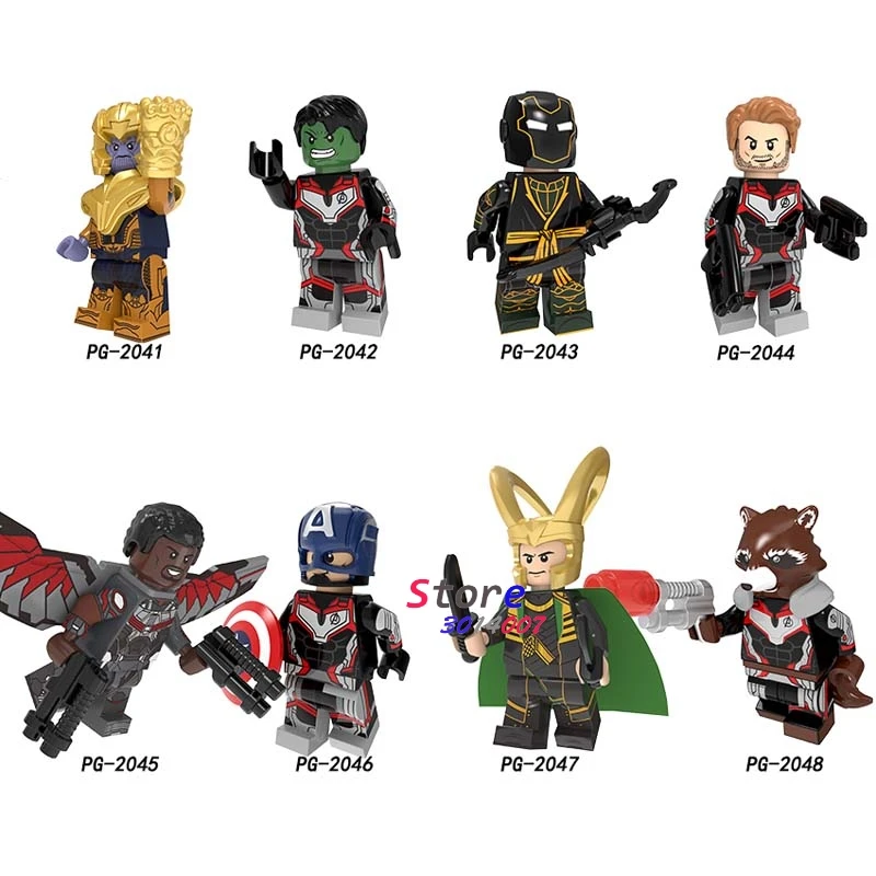 10 комплектов комиксов Marvel, серия 3, Бесконечная война, танос, Халк, Человек-паук, Железный человек, Тор, Капитан Америка, модель, кирпичи, детские игрушки - Цвет: 10Set-PG8229