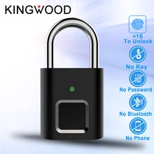 KINGWOOD Умный Замок, умный замок с отпечатком пальца, USB Перезаряжаемый замок с отпечатком пальца, быстрая разблокировка для сумки, ящика, чемодана, сумки