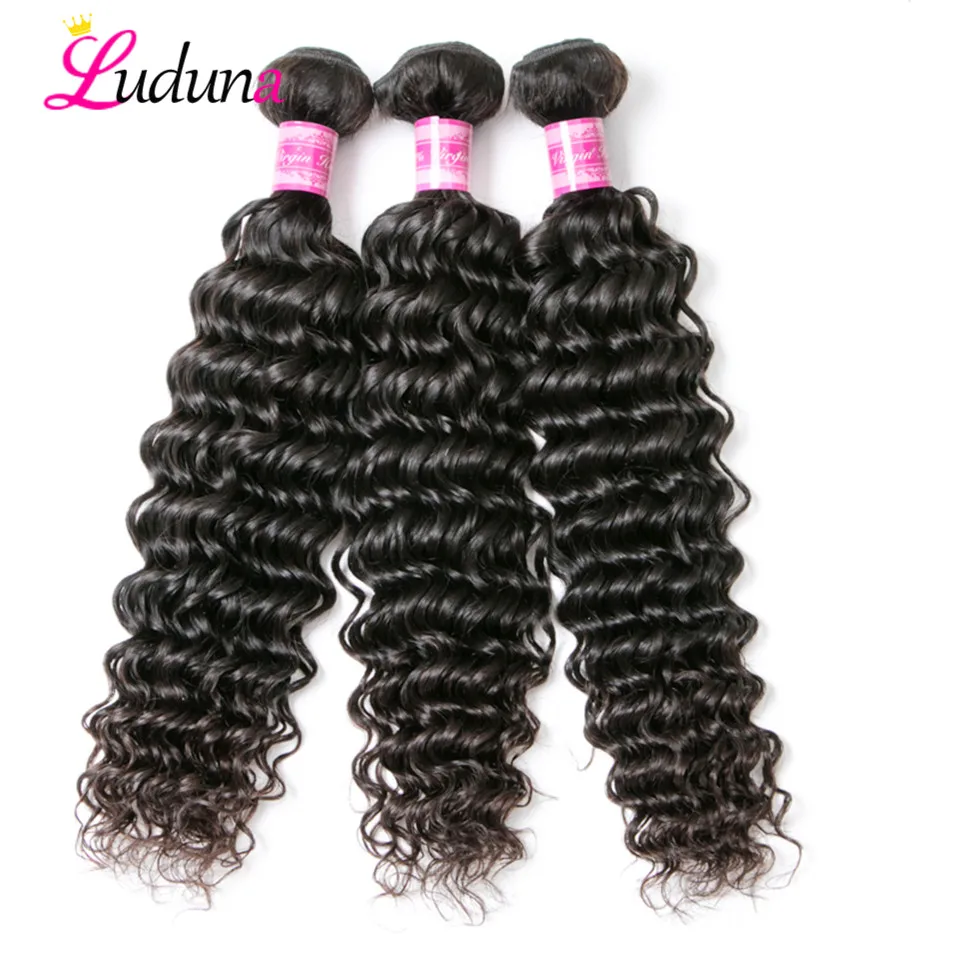 

Deep Luduna Deep Wave 3 Bundles Malaysian Hair Weave Bundles Remy Deep Hair Extension Human Hair Weft