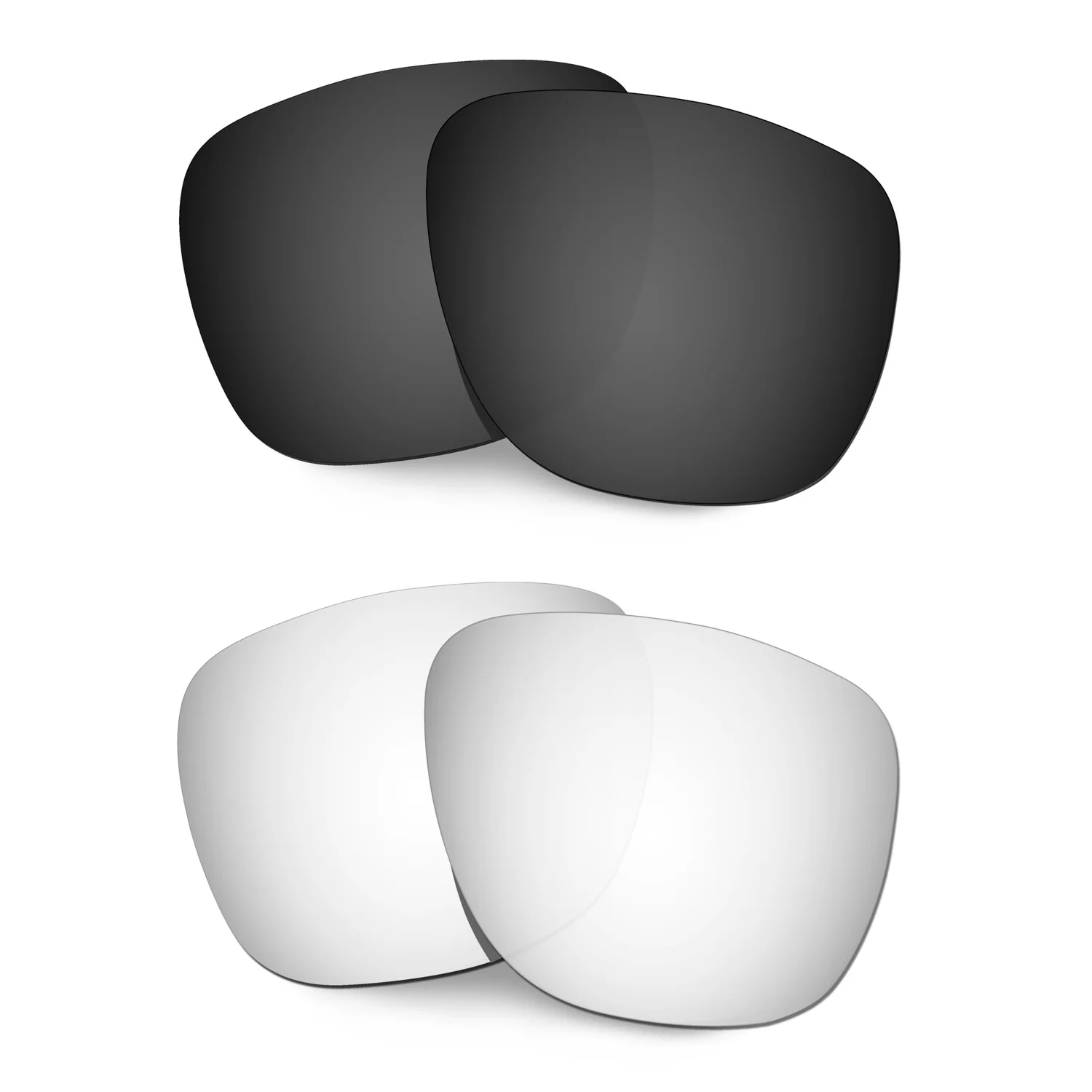 

HKUCO Polarized Replacement Lenses For Crossrange XL Sunglasses Black/SIlver 2 Pairs