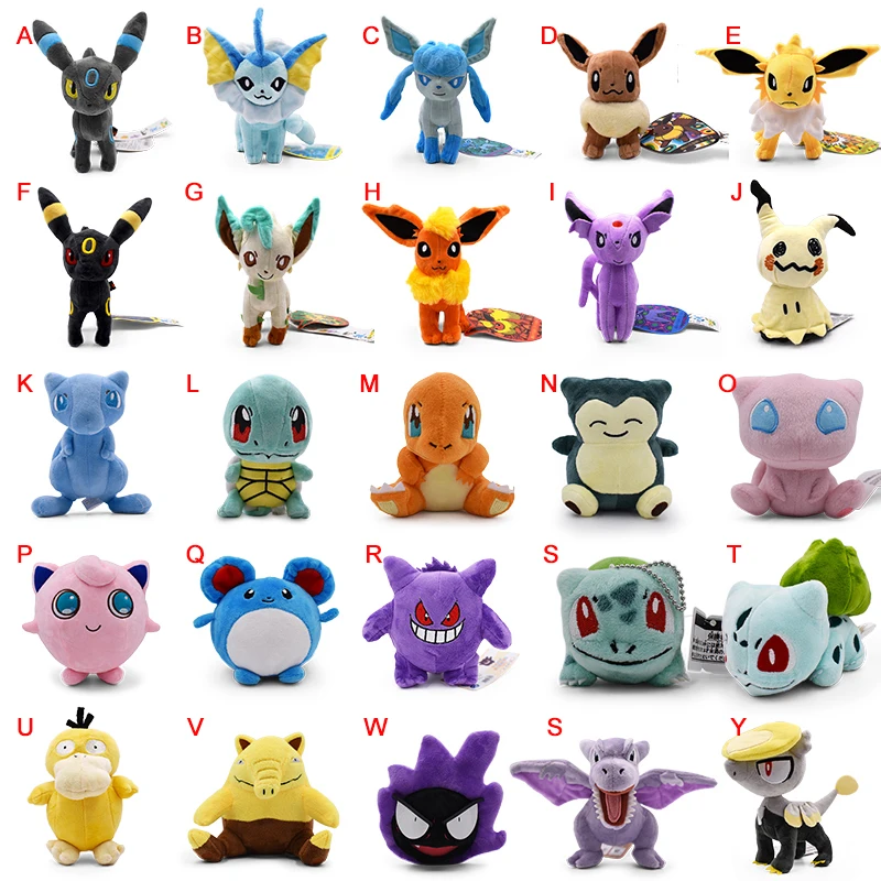 25 Стиль 6 см аниме плюшевая кукла Иви Mimikyu Charmander Snorlax Сквиртл Jigglypuff генгар мягкие