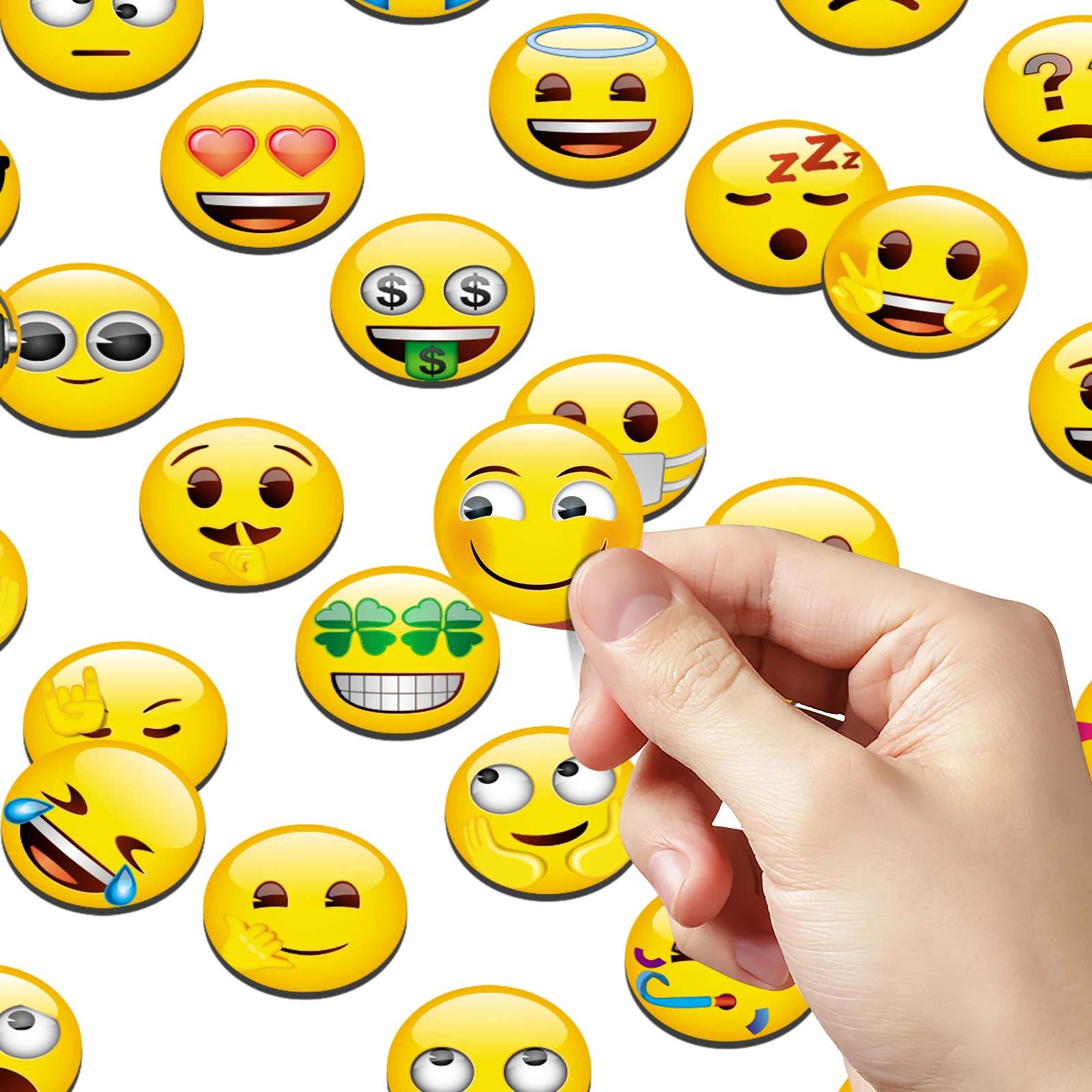 50pcs/Set Morcart Refrigerator Magnet 3D Cute Face Magnetite Suit for Kitchen Home School Gift
