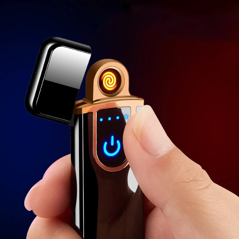 

USB Plasma Lighter Touch-senstive Switch encendedor Super Thin Lighter Cigarettes for Smoking Electric Rechargeable Aansteker