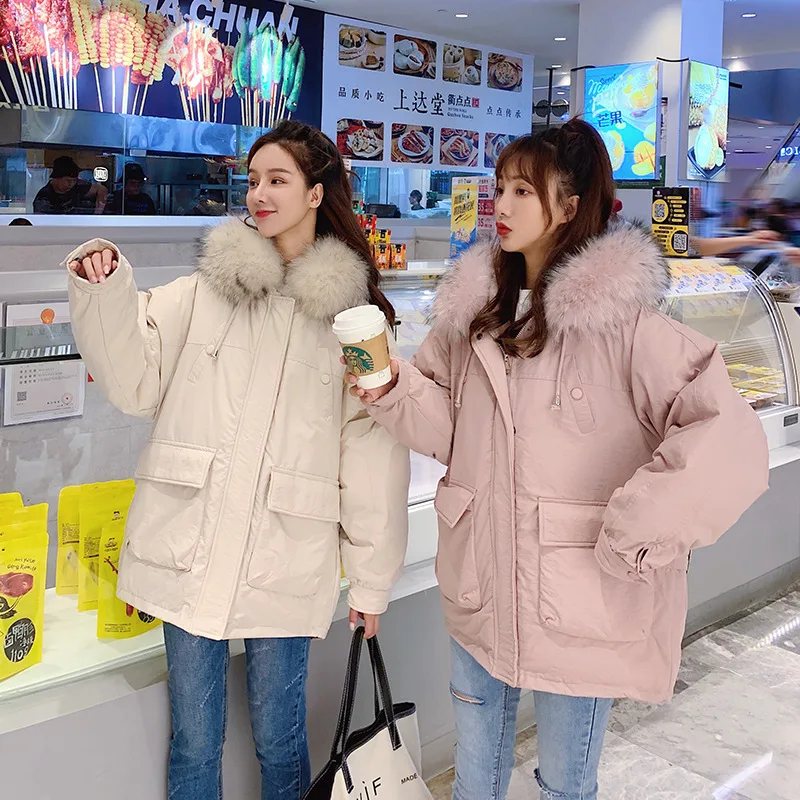 

2019 Winter New Style Korean-style Loose-Fit Slimming Best Friend-Warm Padded Workwear down Jacket Cotton-padded Clothes Women's