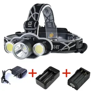 

8000Lumens 3LED Waterproof LED Headlamp Headlight Torch Lamp Lights for Bicycle Bike Outdoor with Charger