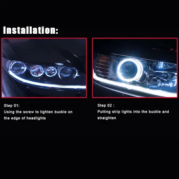 

2pcs Car lights White 60cm LED Bar Daytime Driving Headlight Running light DC 12V