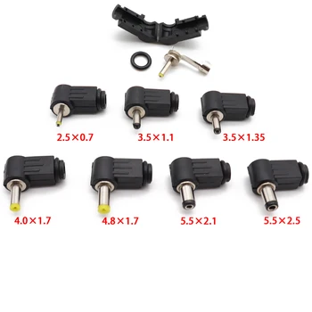 

2PCS Male DC Power Plug Connector Angle 90 degree L Shaped plastic 5.5*2.5 5.5*2.1 4.8*1.7 4.0*1.7 3.5*1.35 3.5*1.1 2.5*0.7mm