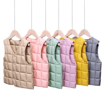 

HIPAC 2020 Autumn And Winter New Children's Vest Jacket Boys & Girls Light Warm Cotton Clothes Children Down Jackets Coat