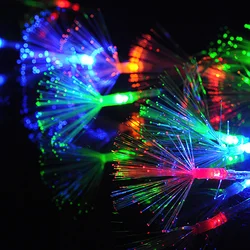 Guirlande lumineuse 100 LED en Fiber optique, 10M, lumières clignotantes pour arbre de noël, fête de mariage, décoration pour jardin, avant toit extérieur 