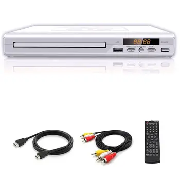 

WISCENT Multi Region Code Zone Free PAL/NTSC HD DVD Player CD Player with HDMI & Remote & USB - Compact Design