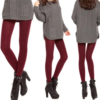 

Newest Women Autumn Winter Thick Warm Legging Brushed Lining Stretch Fleece Pants Tramp Feet Leggings