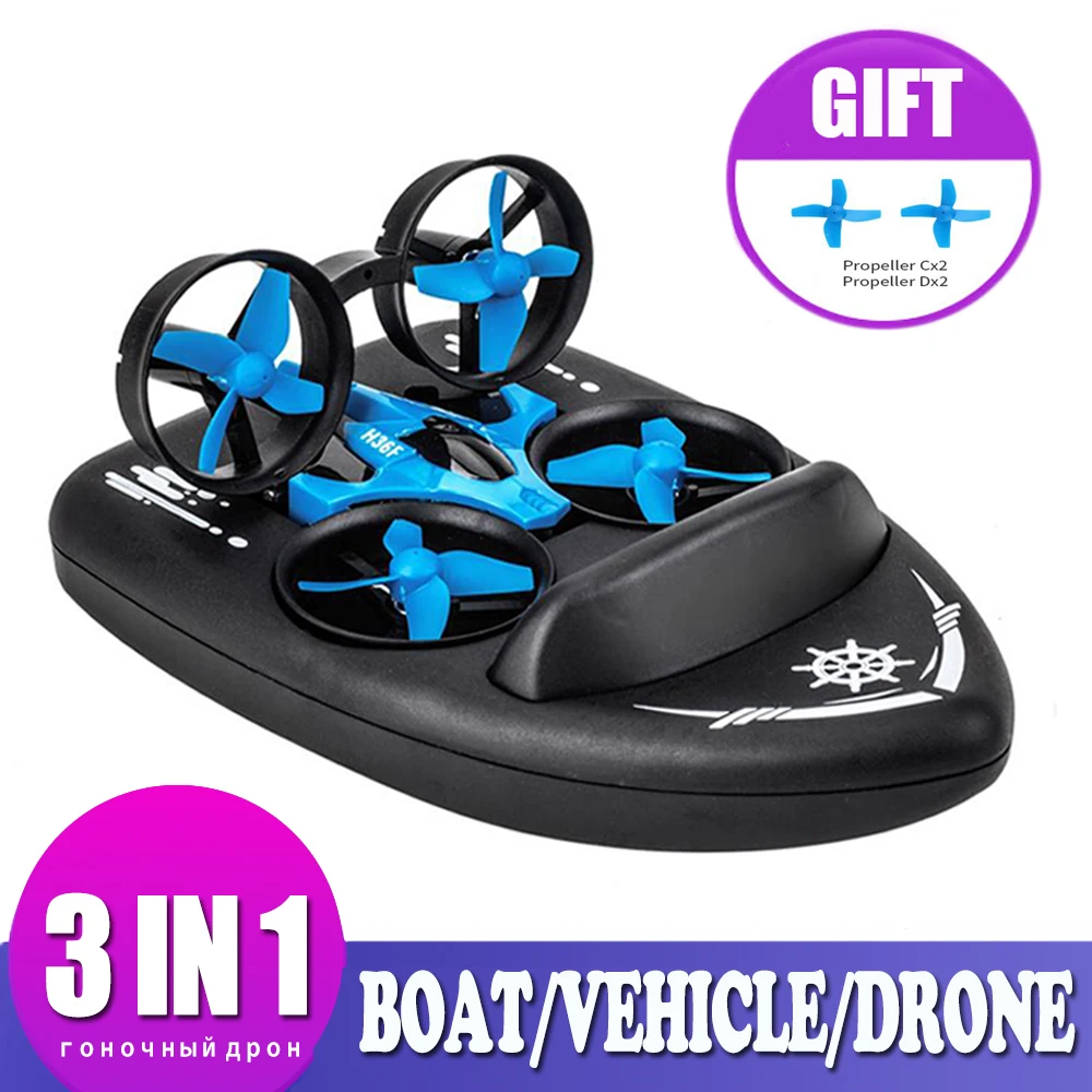 3in1 mini racing drone ufo helicopter fun Durable Headless Mode pop toys for children quadcopter RC Boat / Vehicle / Hovercraft