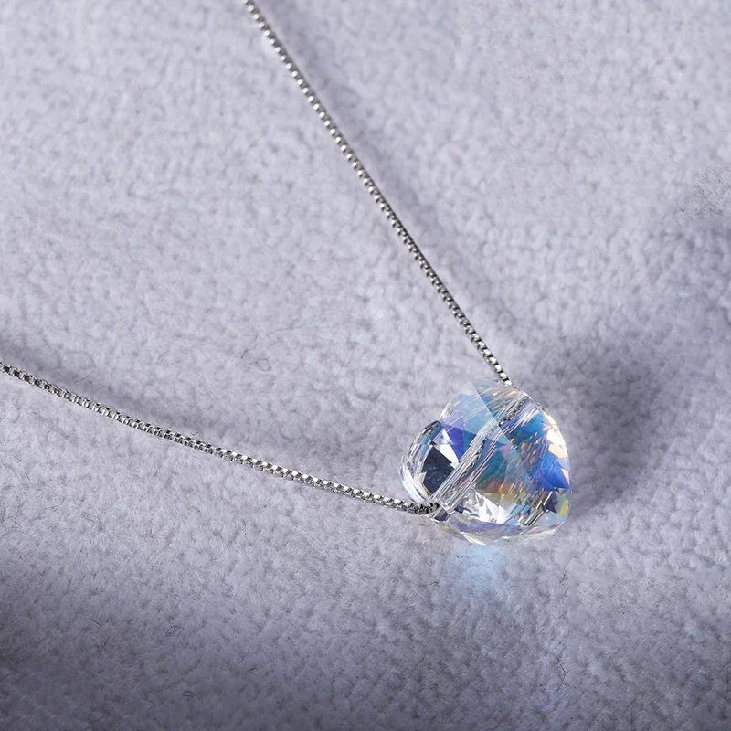 BAFFIN кристаллы от Swarovski цвет красочные бусины в форме сердца ожерелье Подвески Серебро Цвет цепи ожерелье s для женщин свадебный шикарный подарок