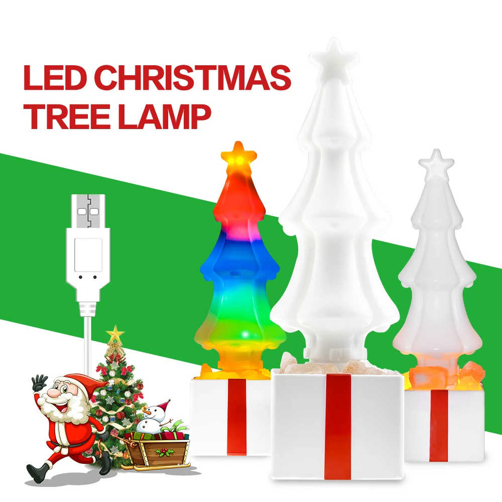 

USB Night Light Christmas Tree Decorations LED Flame Lamp Dynamic Flickering Flame Effect Bulb RGB LED Fire Light Creative Lamp