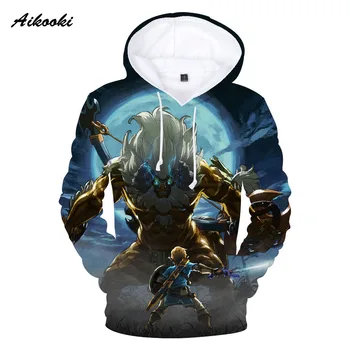 

New The Legend of Zelda 3D Sweatshirts Boys/girls Hoodies Hat Thin Hooded Hoody 3D Coats 3D Print Breath of The Wild Loose Men
