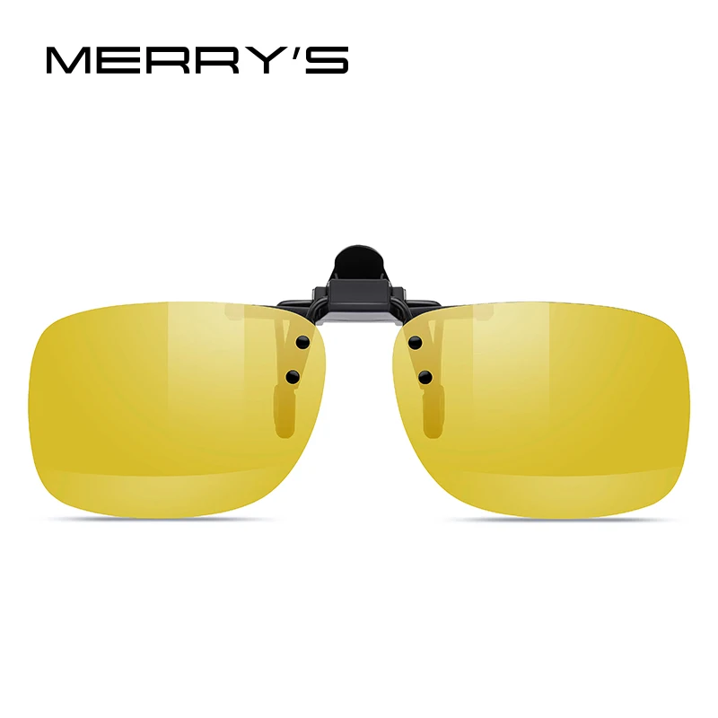 MERRYS, дизайнерская оправа для очков с клипсами, UV400, поляризационные, для рыбалки, вождения, зажимы в виде солнцезащитных очков, день, ночное видение, клип, очки P0088 - Цвет оправы: C07 Night Vision