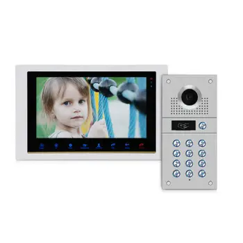 

Wired 10 inch Record Screen Monitor Video door phone Doorbell Intercom System RFID Code Keypad Camera Free Shipping