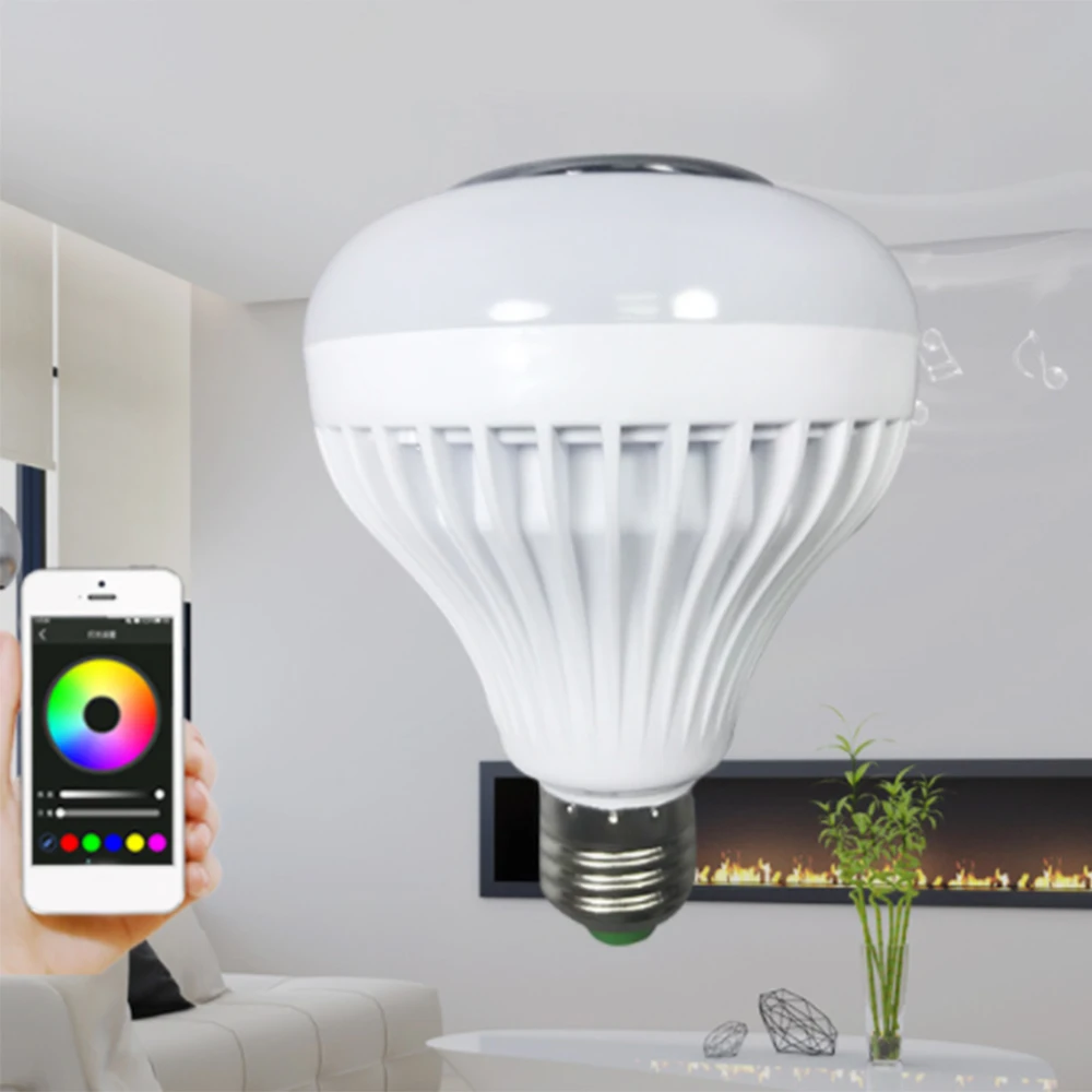 Светодиодная цветная лампа RGB светильник E27 110 В 240 дистанционное управление Bluetooth