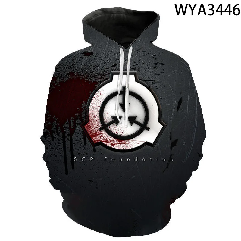 

3D Printed Spring And Fall Sweatshirts SCP Men Women Children Hoodies Pullover Long Sleeve Fashion Boy Girl Kids Streetwear Tops