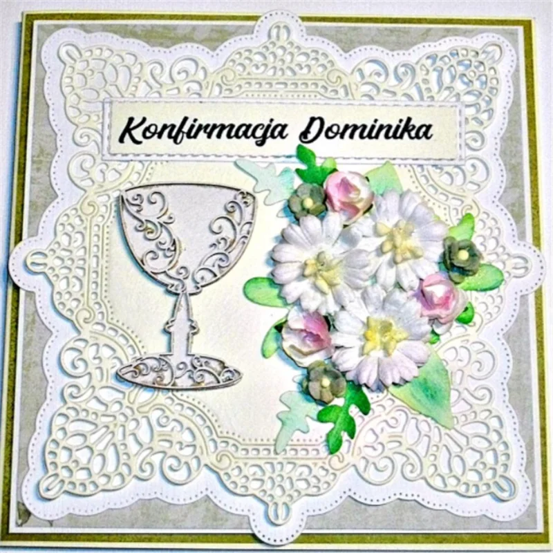 

Kokorosa Lace Square Frame Metal Cutting Dies for Scrapbooking New 2019 Craft Dies Cuts Card Making Stencils Album Embossing
