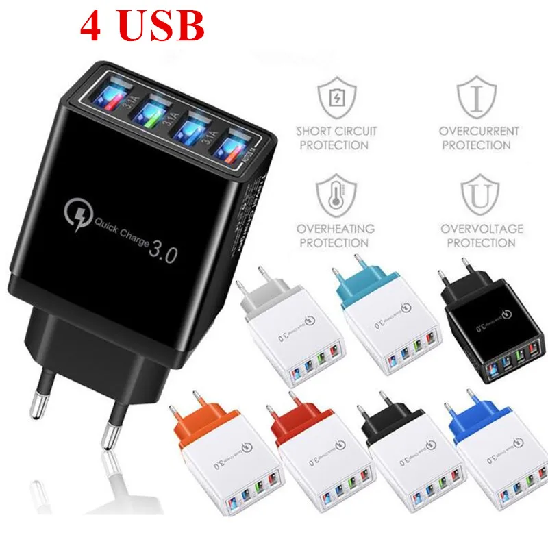 Для Iphone X для мобильных телефонов samsung Xiaomi 3 порта USB 3A автомобильное зарядное