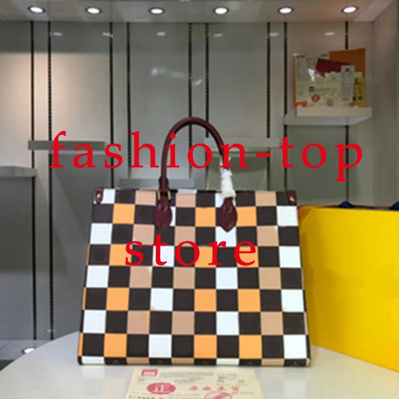 

Genuine Leather Plaid Tote Brand Womens Famous Designer Original Shoulder Luxury Bag Shopping Handbag Crossbody For Women Bags