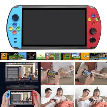 

New Arrival High Quality X19 Nostalgic Retro HD 7.0inch Large Screen Handheld Game Player For FC GBA NES Double Rocker Design