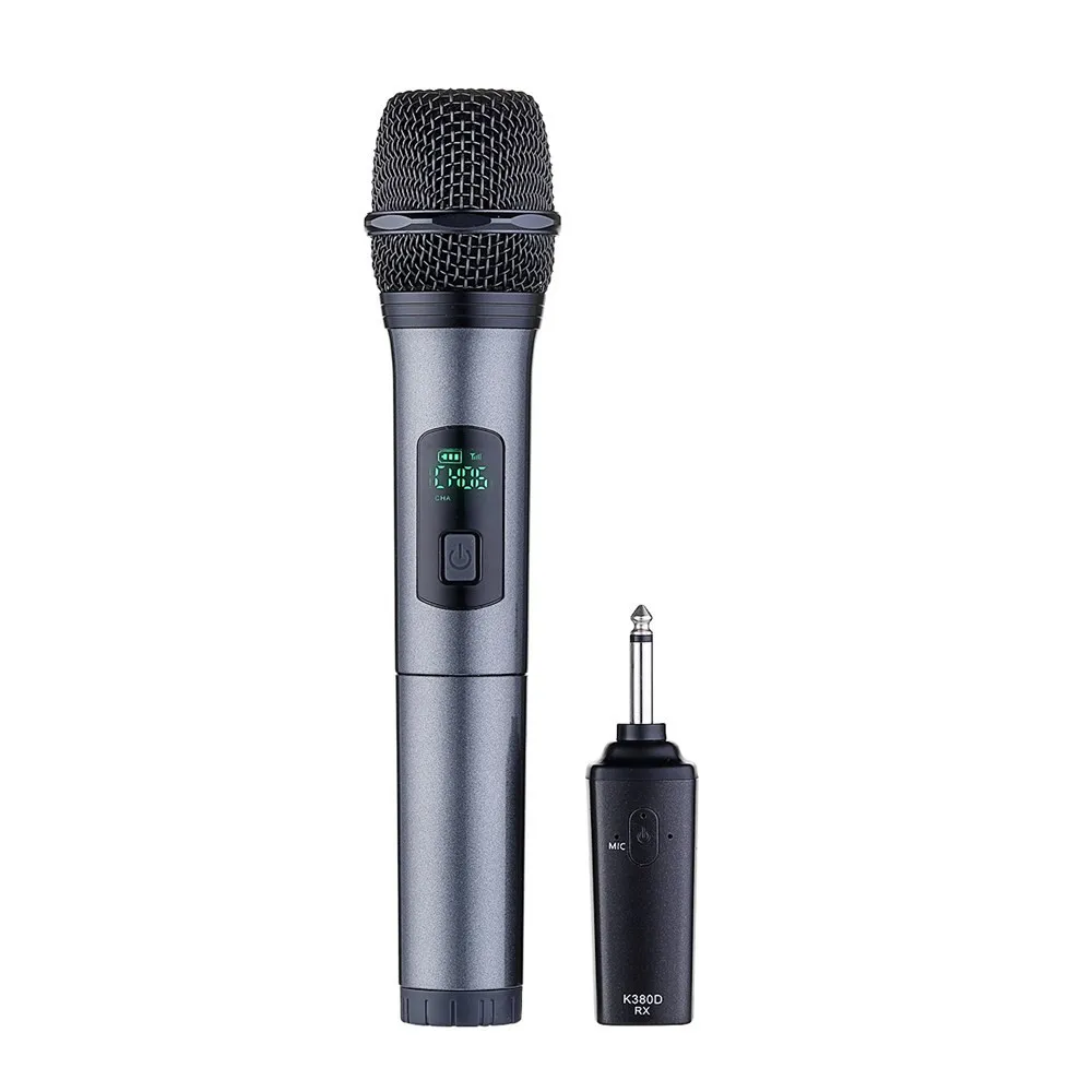 

K380D 6.5mm bluetooth Microphone 10 Channels TWS UHF Digital Wireless Microphone System with One Microphone for Home KTV