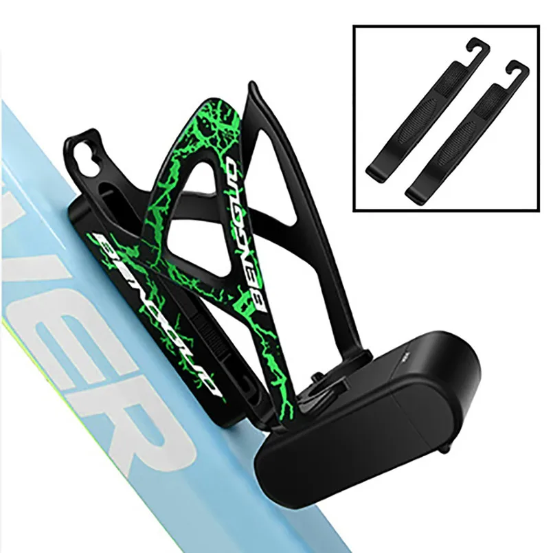 Bike water bottle cage bicycle bottle cage with tool box tire spoon +1tool box +2tire rod bicycle drink holder bidon fiets 50A21 (84)