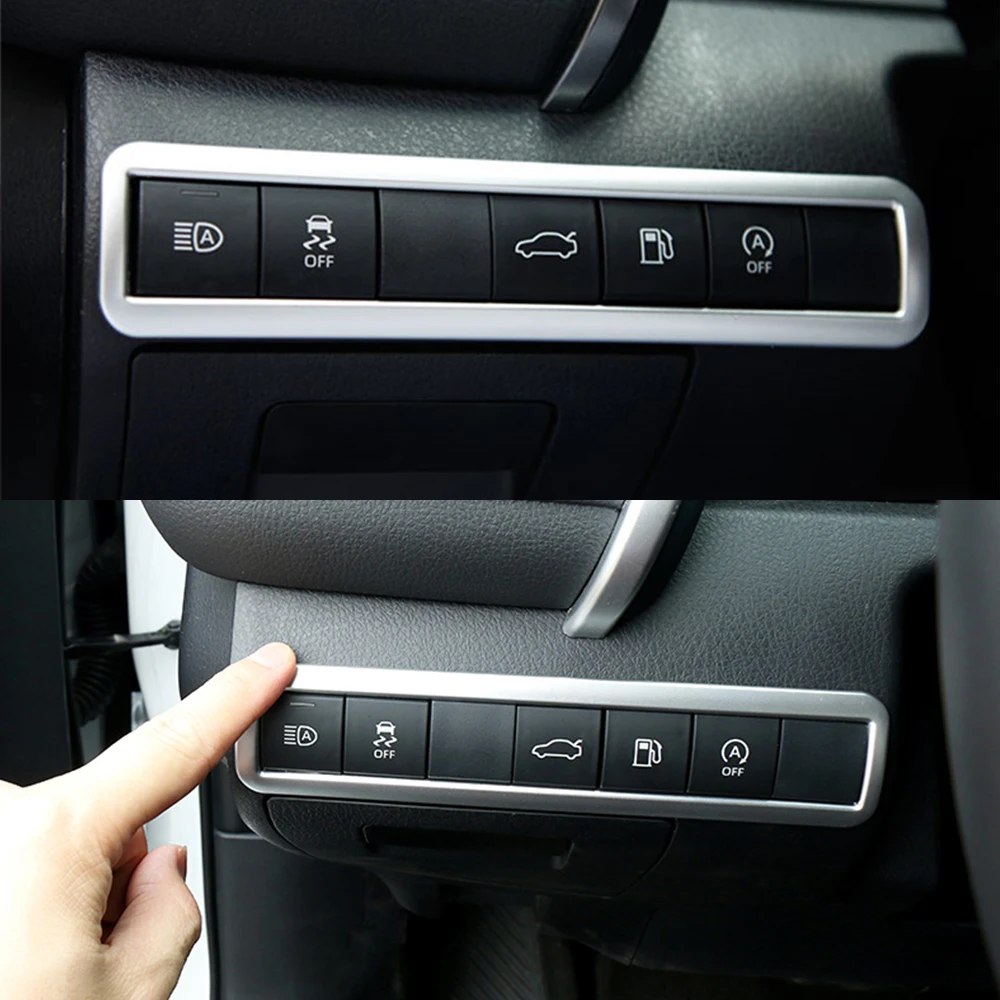 

For Toyota Camry 70 XV70 8th 2018 2019 Car Lights Control Panel Protective Cover Auto Interior Decoration Stickers Car Styling