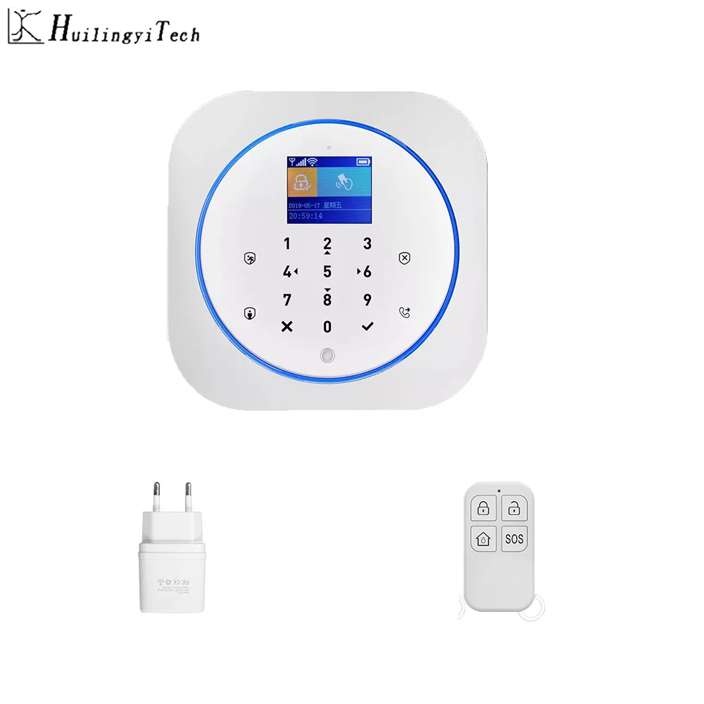 

Tuya Smart Home Security System with Google Assistant Alexa Gsm House Sim Card Wireless Detector Kit