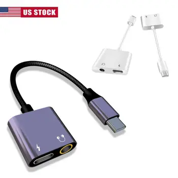 

2019 Brand New Style USB C Digital Audio Adapter 2 in 1 Dual Type-C Headphone and Charge Adapter