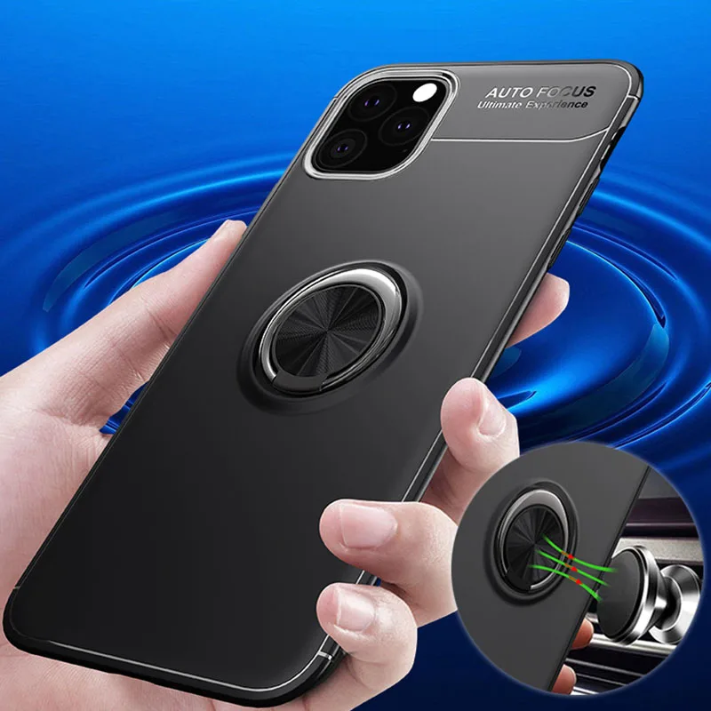 

Fashion Deluxe TPU Silicone Ring Holder Phone Case for iPhone 7 8 6 6s Plus Case for iPhone 6 Xs 11 Pro Max XR