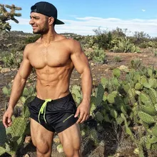 Новые модные мужские компрессионные быстросохнущие спортивные штаны для бодибилдинга, фитнеса, пляжа, шорты для бега, повседневные обтягивающие мужские шорты для тренажерного зала