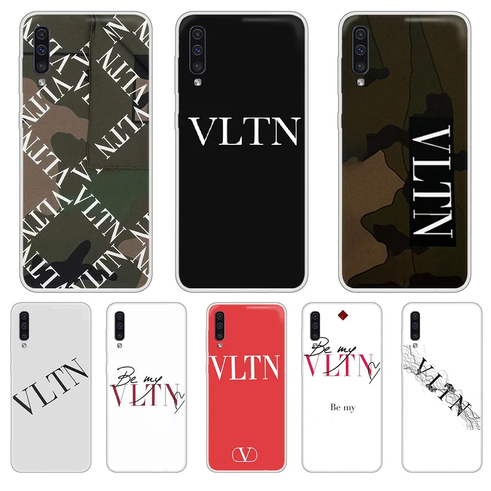 

Luxury brand Italy VLTN Transparent Phone Case cover hull For SamSung Galaxy S 7 8 9 10 11 20 a 20e 50 51 70 71 Plus Edge Ultra