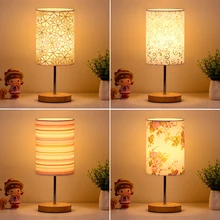 Современная настольная лампа, деревянный Настольный светильник, Диммируемый, теплый белый, для спальни, гостиной, столовой, кабинета, дома