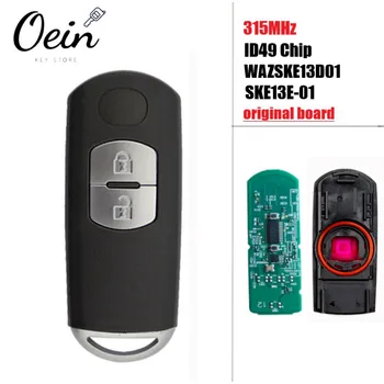 

3 buttons Car Remote Smart Key 315MHz ID49 PCF7953 original board for MAZDA CX-3 CX-5 Axela Atenza Model SKE13E-01