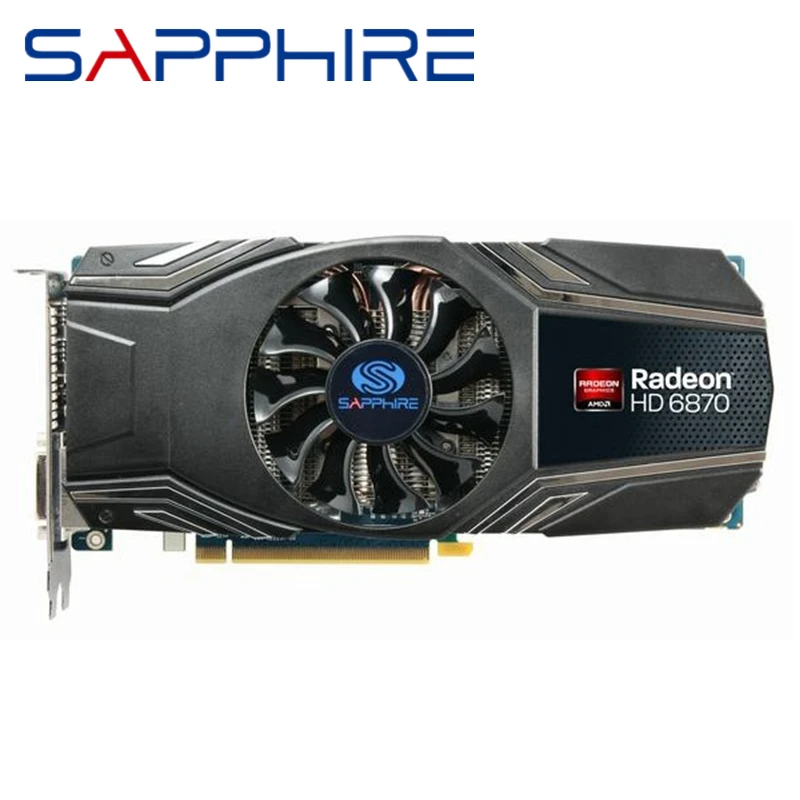 

Original SAPPHIRE HD 6870 1GB Graphics Cards GPU AMD Radeon HD6870 1G GDDR5 Video Screen Cards PC Computer Game Map PCI-E HDMI